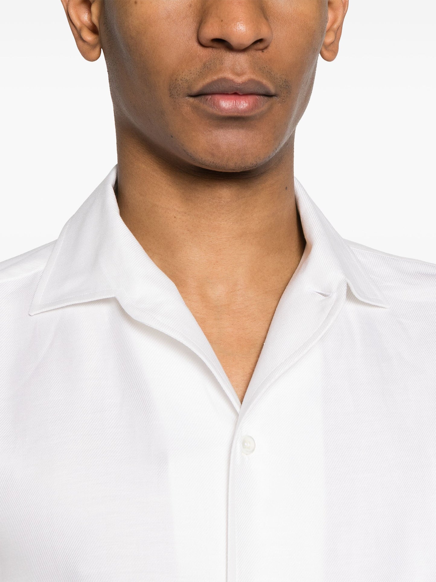 Spread-Collar Twill-Weave Shirt