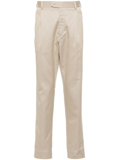 Slim-Fit Cotton Tailored Trousers