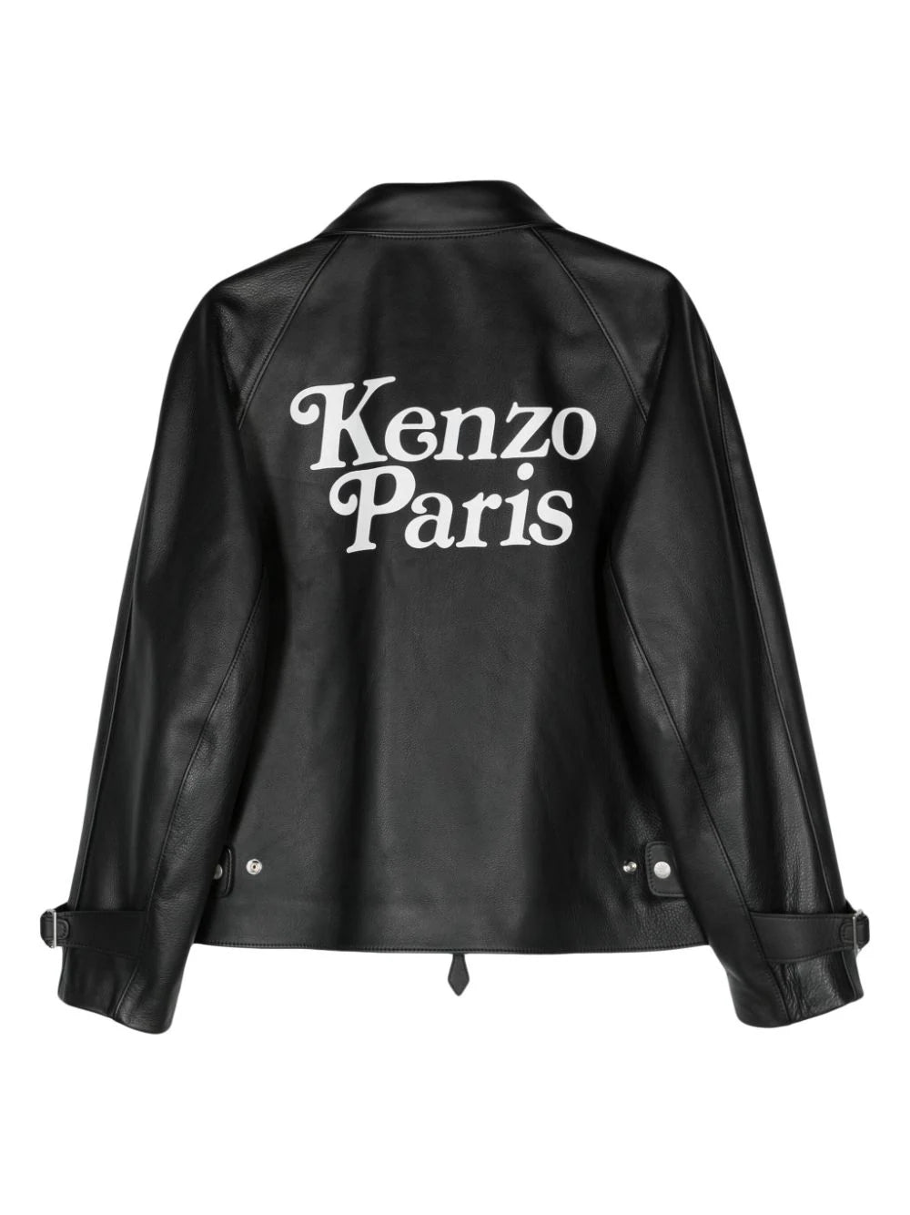 X Verdy Logo-Print Leather Jacket