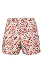 Zigzag-Pattern Swim Shorts