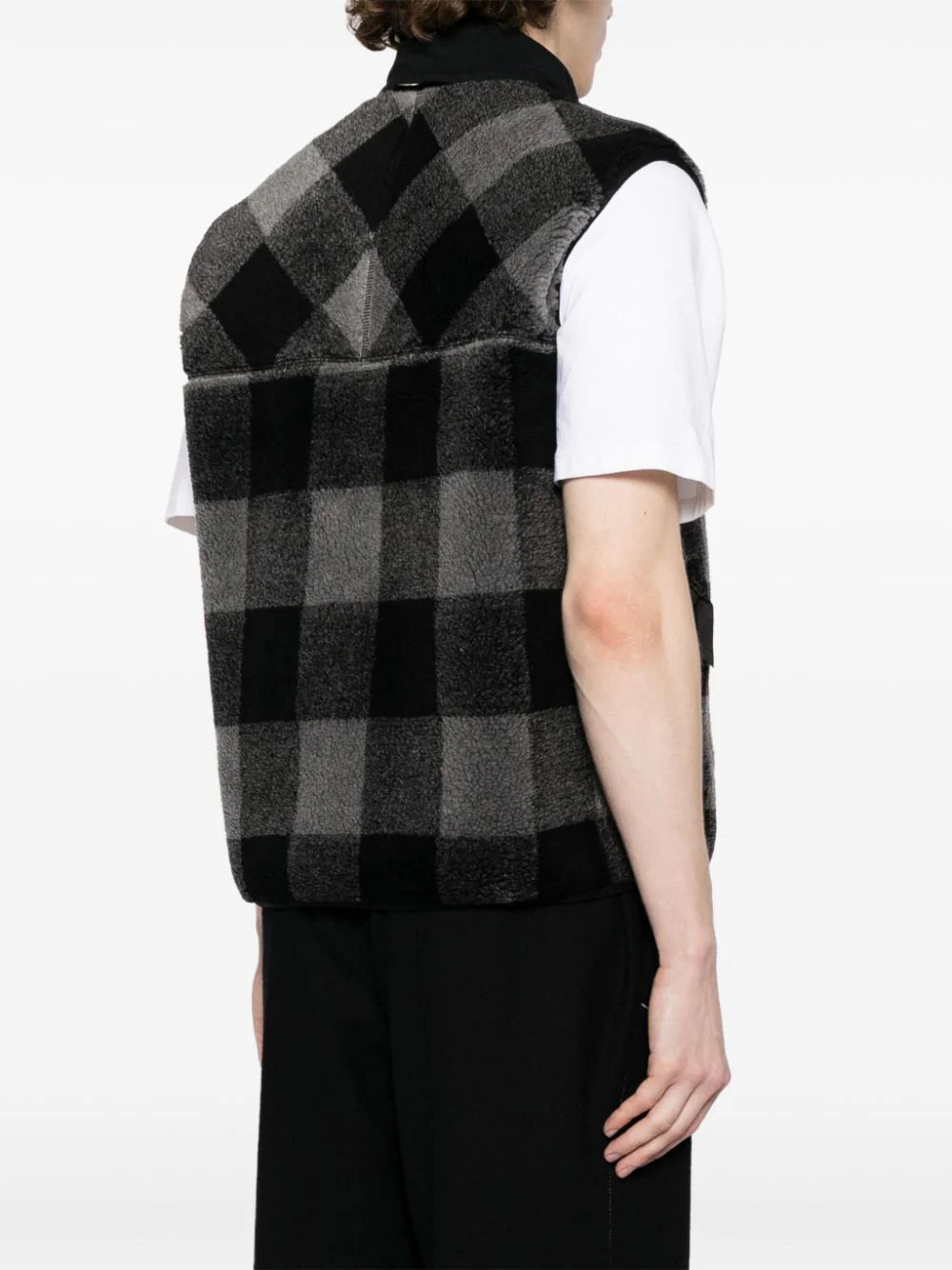 Check-Print Fleece Gilet