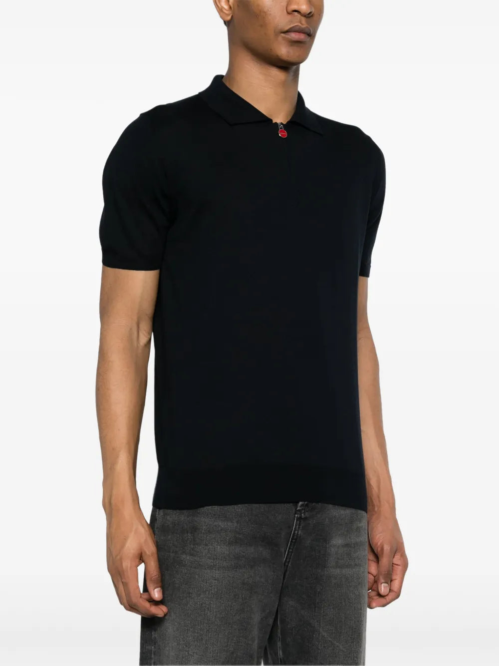 Fine-Ribbed Cotton Polo Shirt