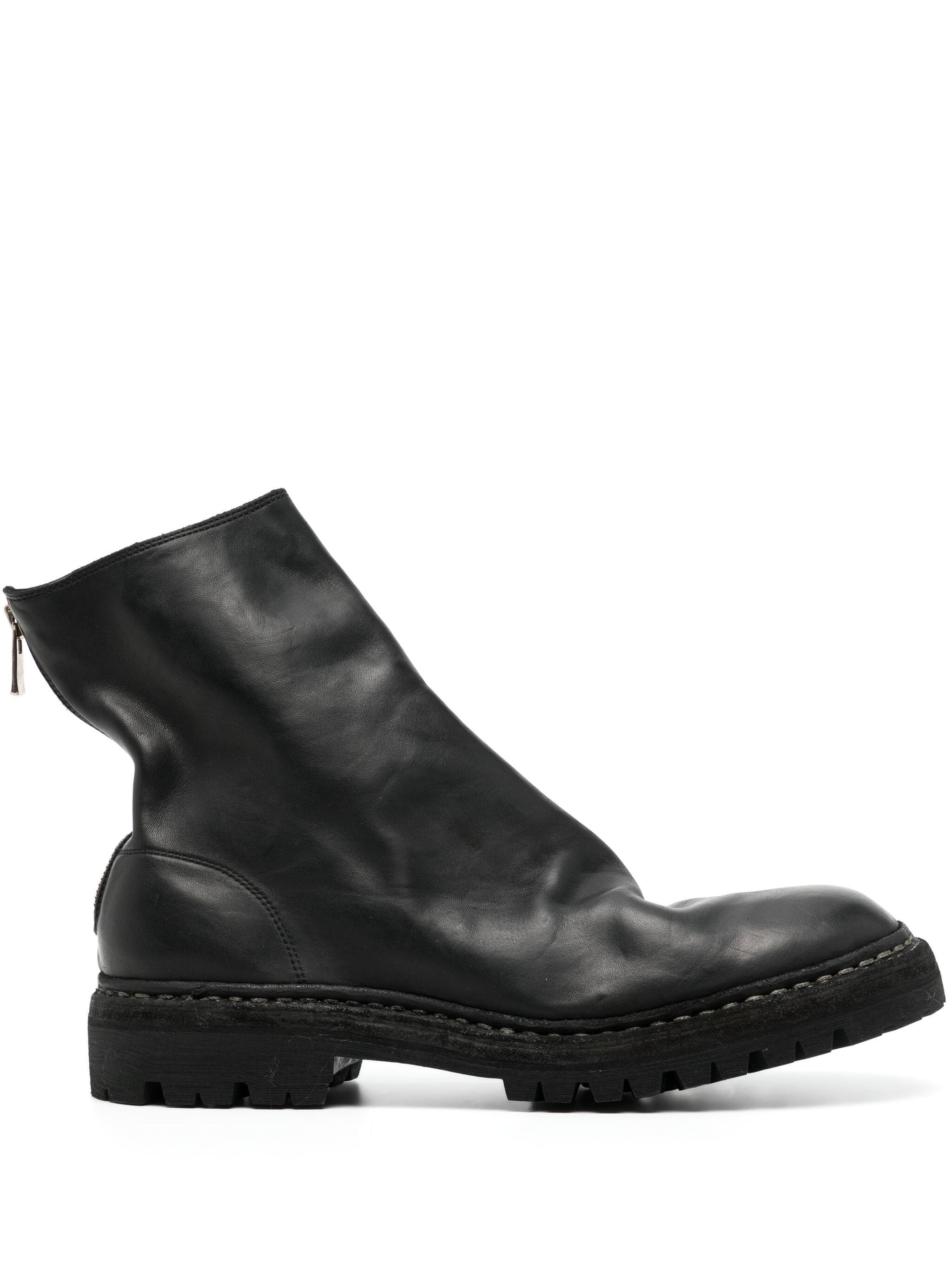 Zip-Fastened Leather Boots