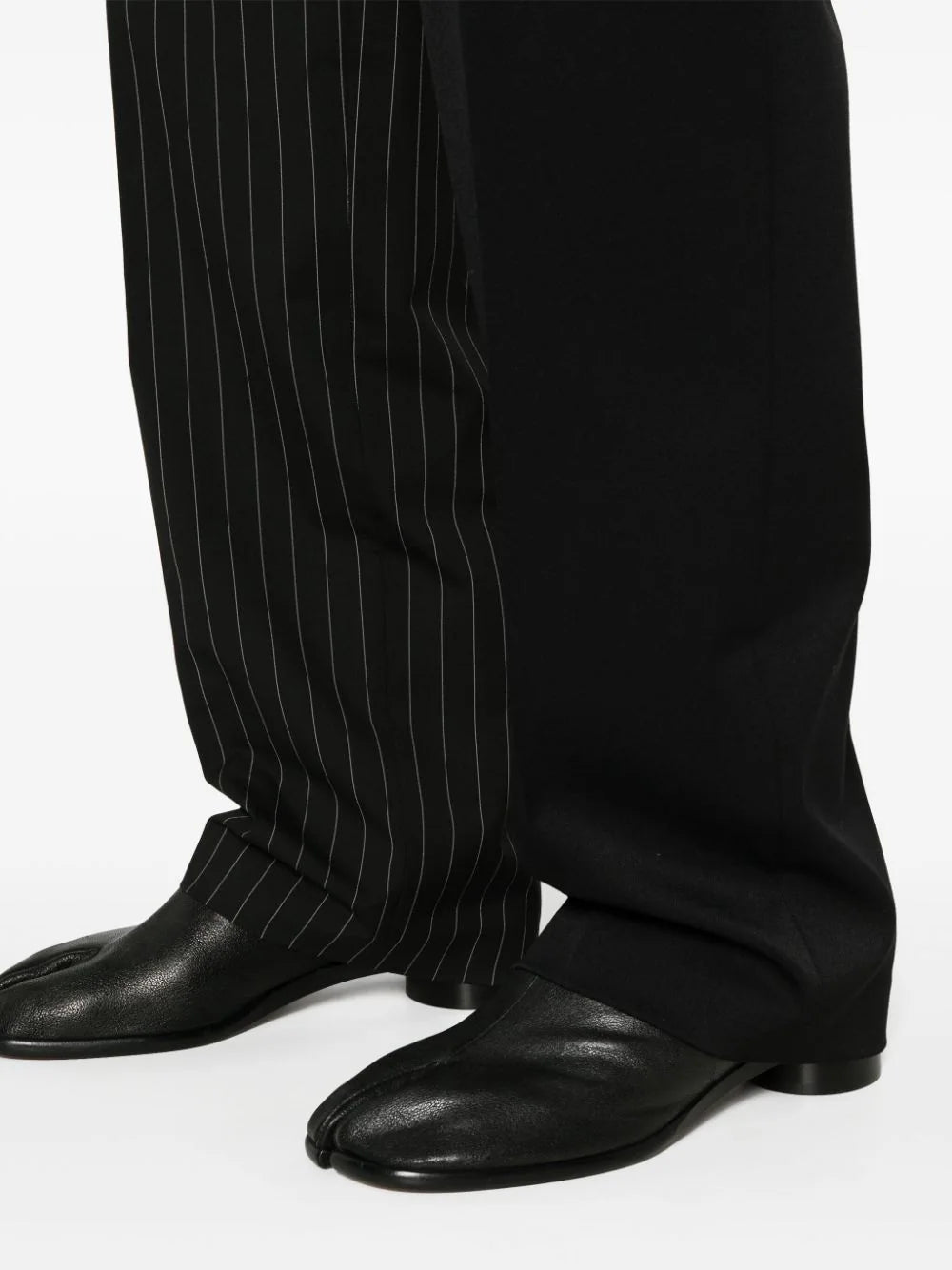 Pinstripe Straight-Leg Trousers