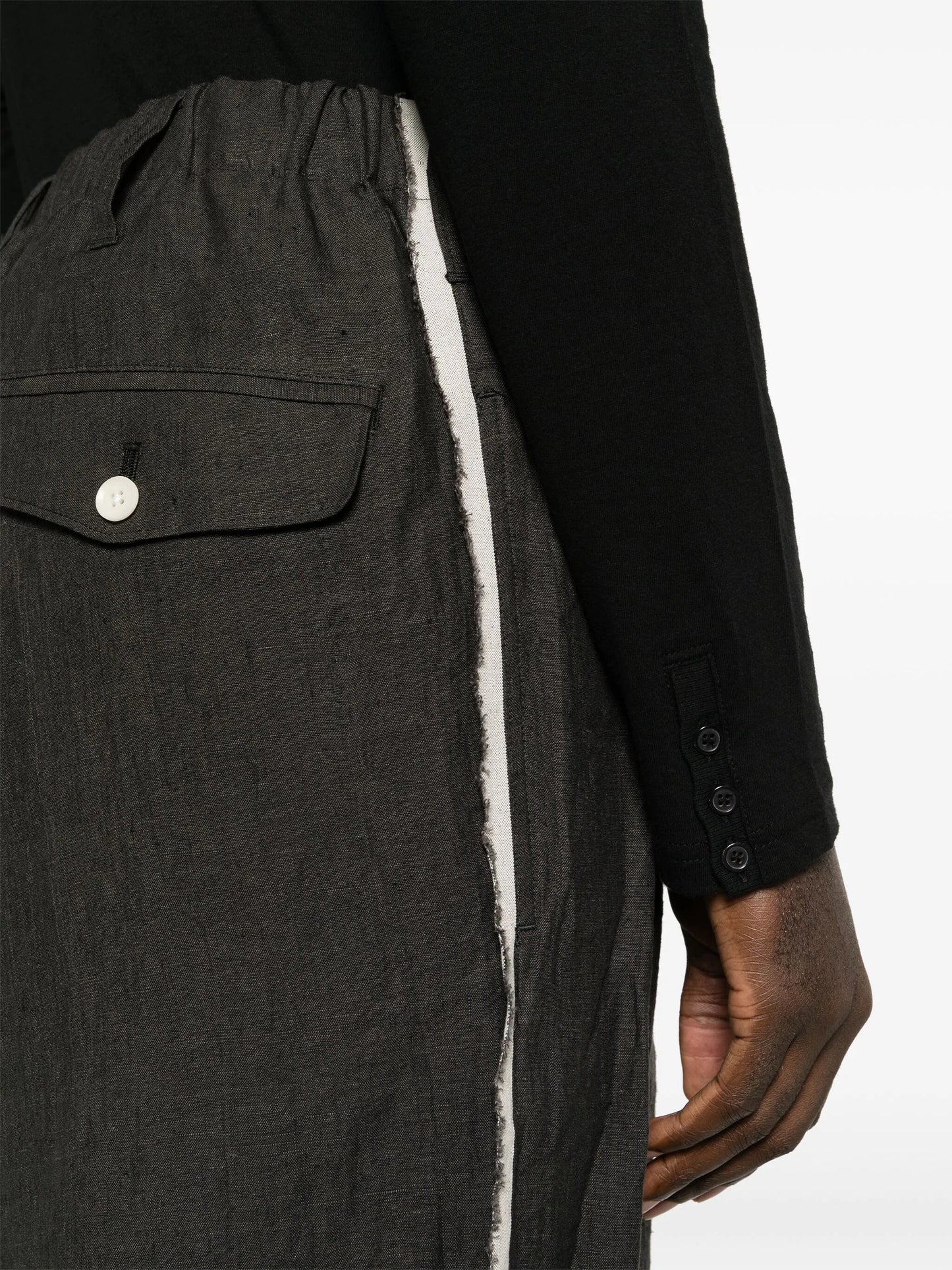 Seam-Detail Tapered Trousers