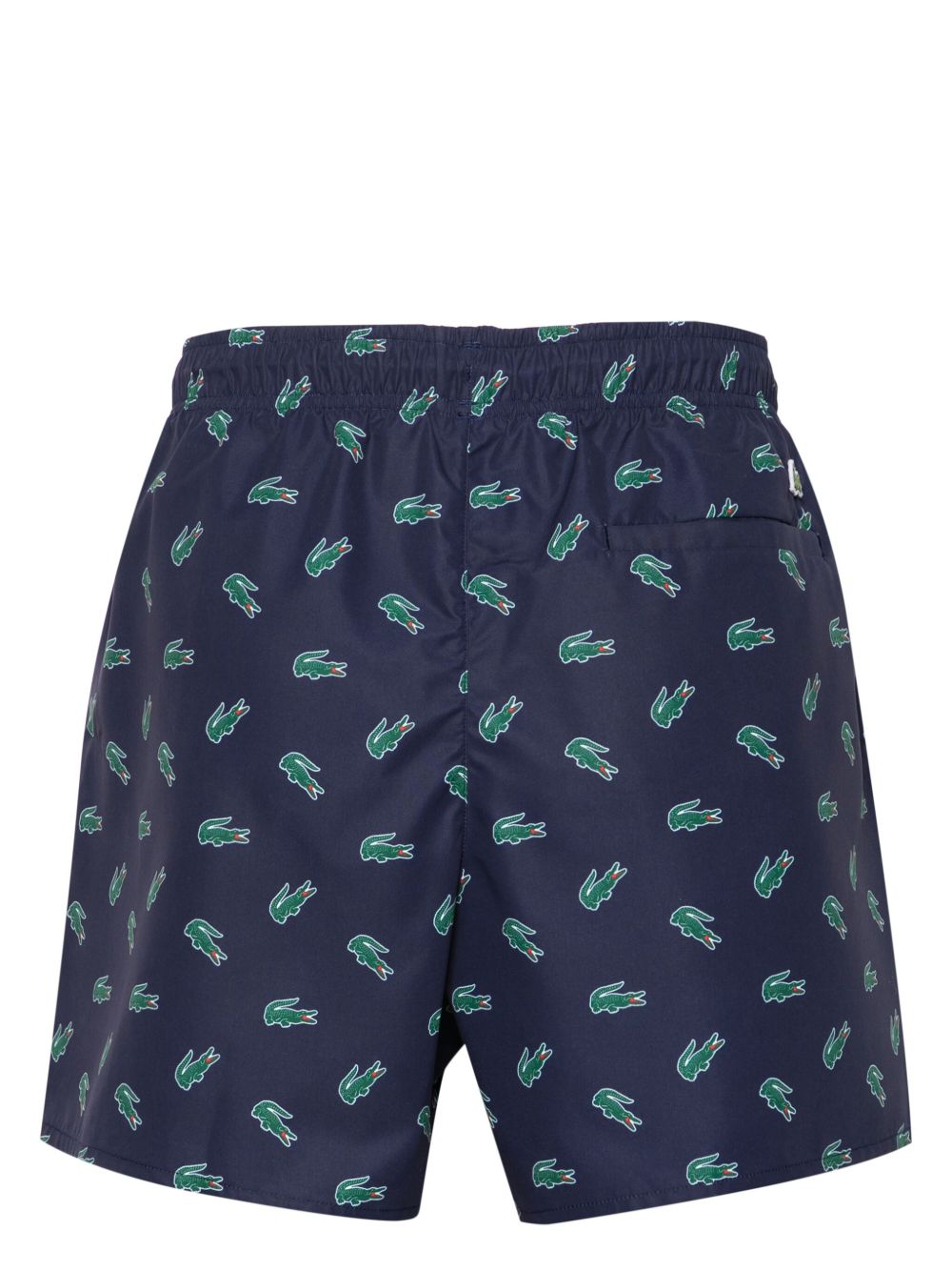 Crocodile-Print Drawstring Swim Shorts