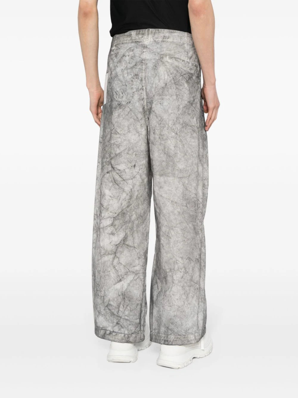 Wide-Leg Cotton Cargo Trousers