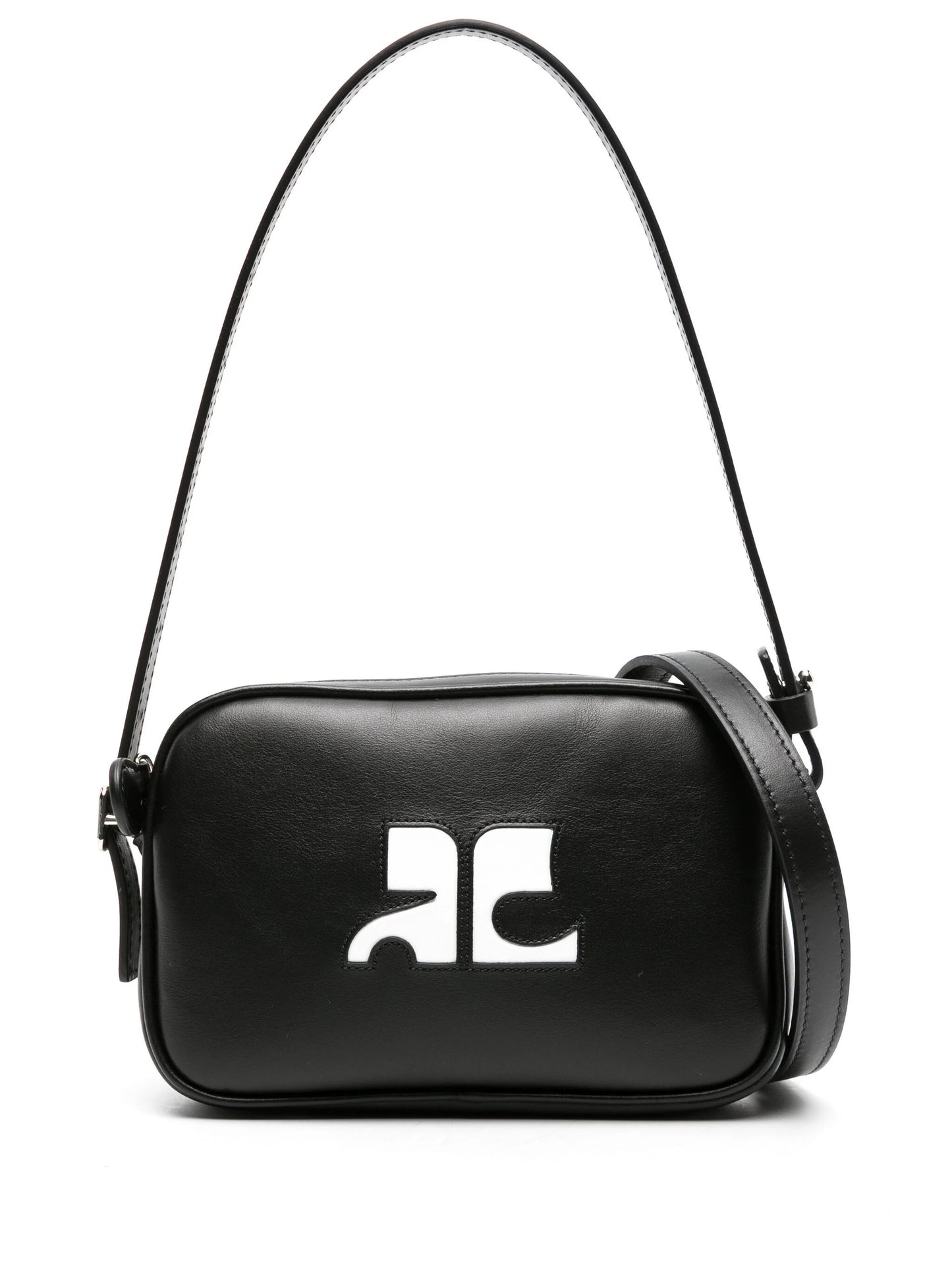 Logo-Appliqué Leather Shoulder Bag