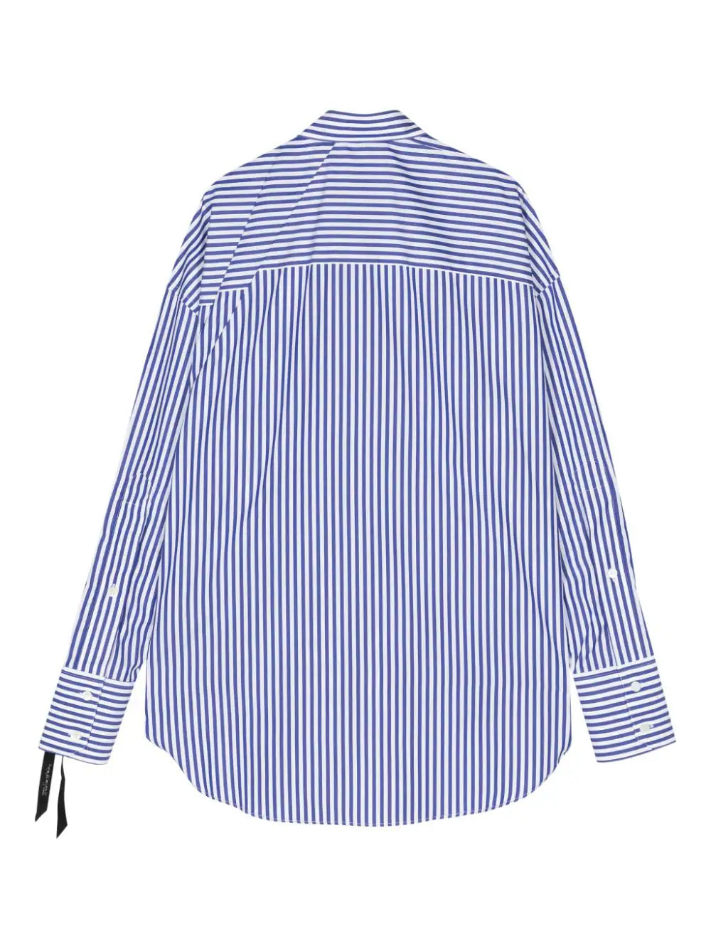 Striped Draped Cotton Shirt