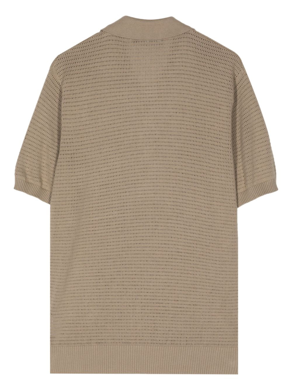 Clemente Crochet-Knit Polo Shirt