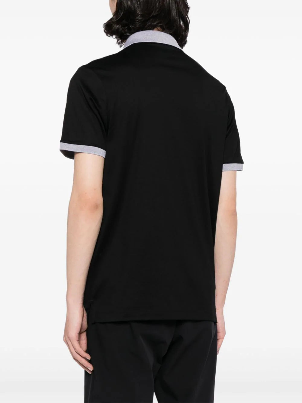 Contrast-Trim Cotton Polo Shirt