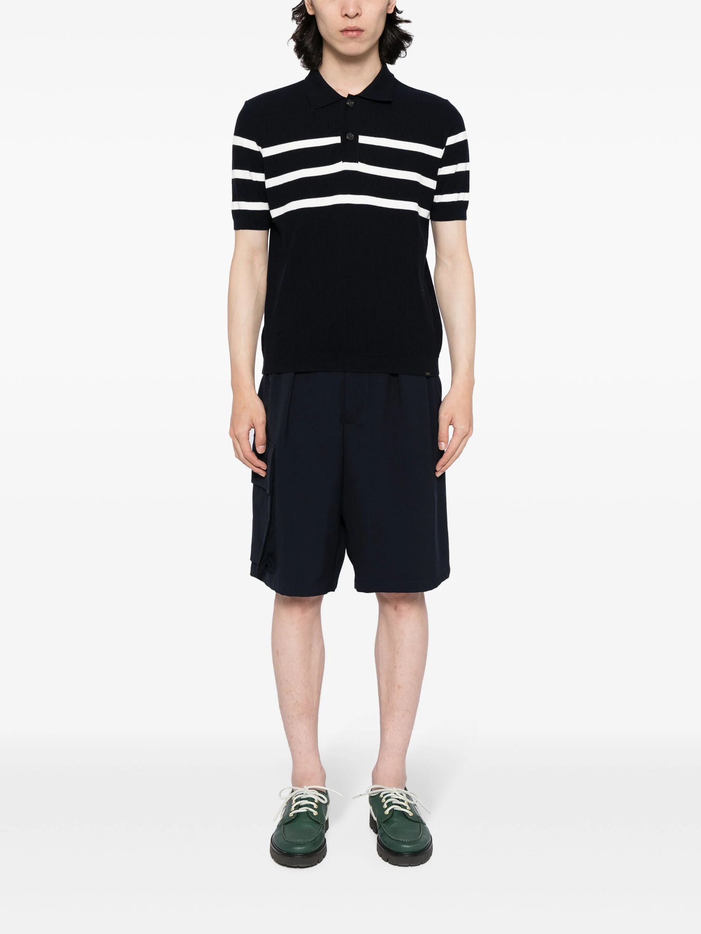 Striped Cotton Polo Shirt