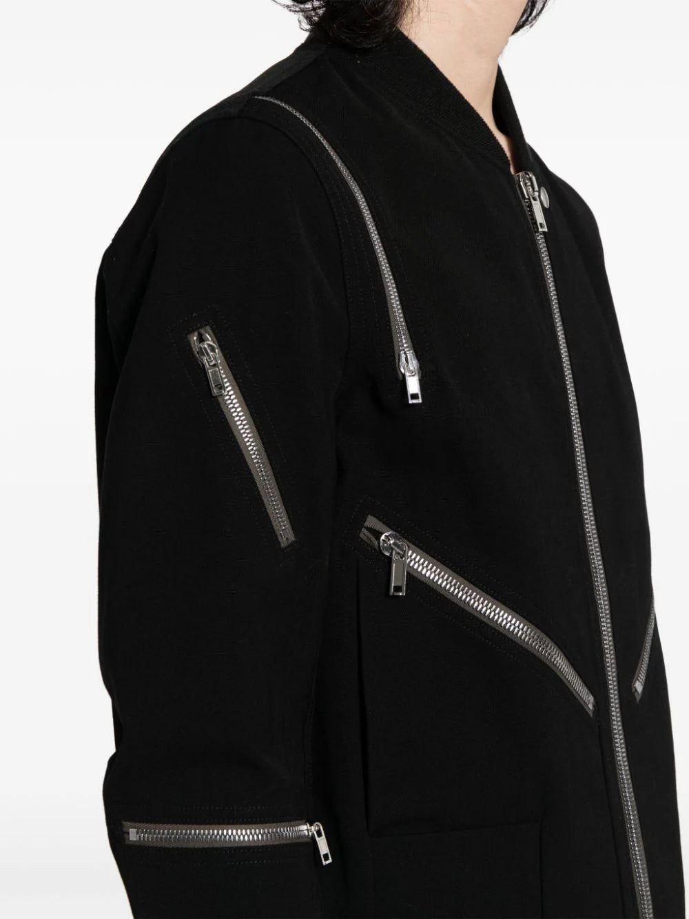 Zip-Detalining Bomber Jacket