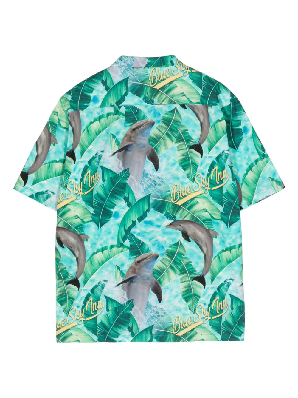 Dolphin-Print Cotton Shirt