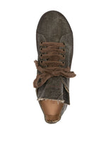 Distressed Round-Toe Sneakers