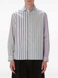 Panelled Stripe-Print Shirt