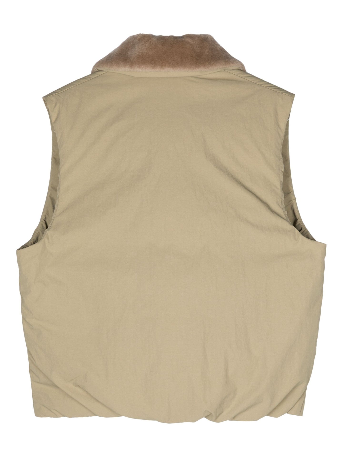 Fleece-Collar Padded Gilet