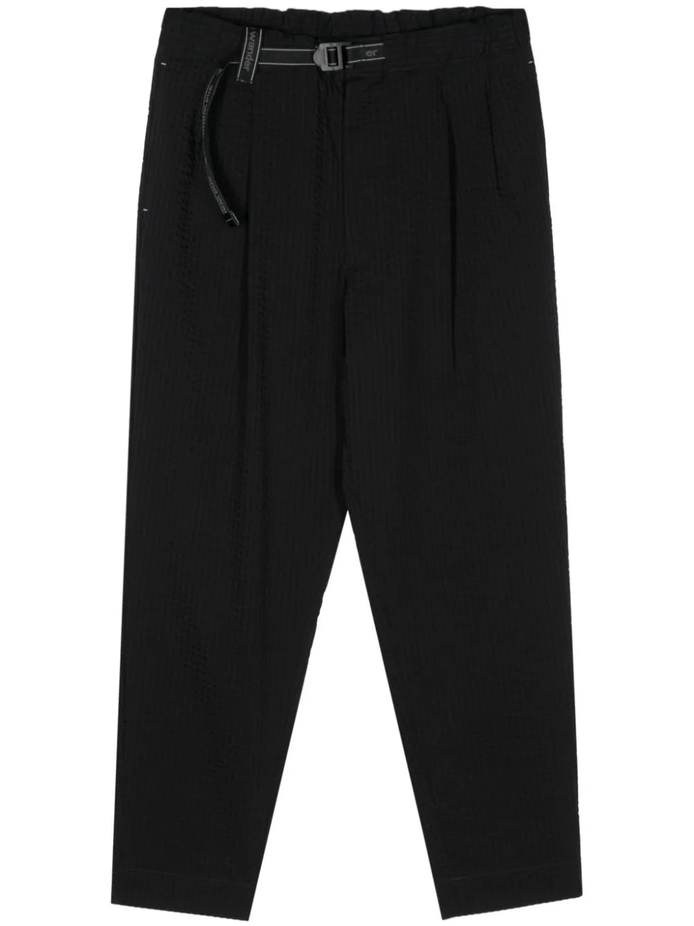 Seersucker Tapered-Leg Trousers