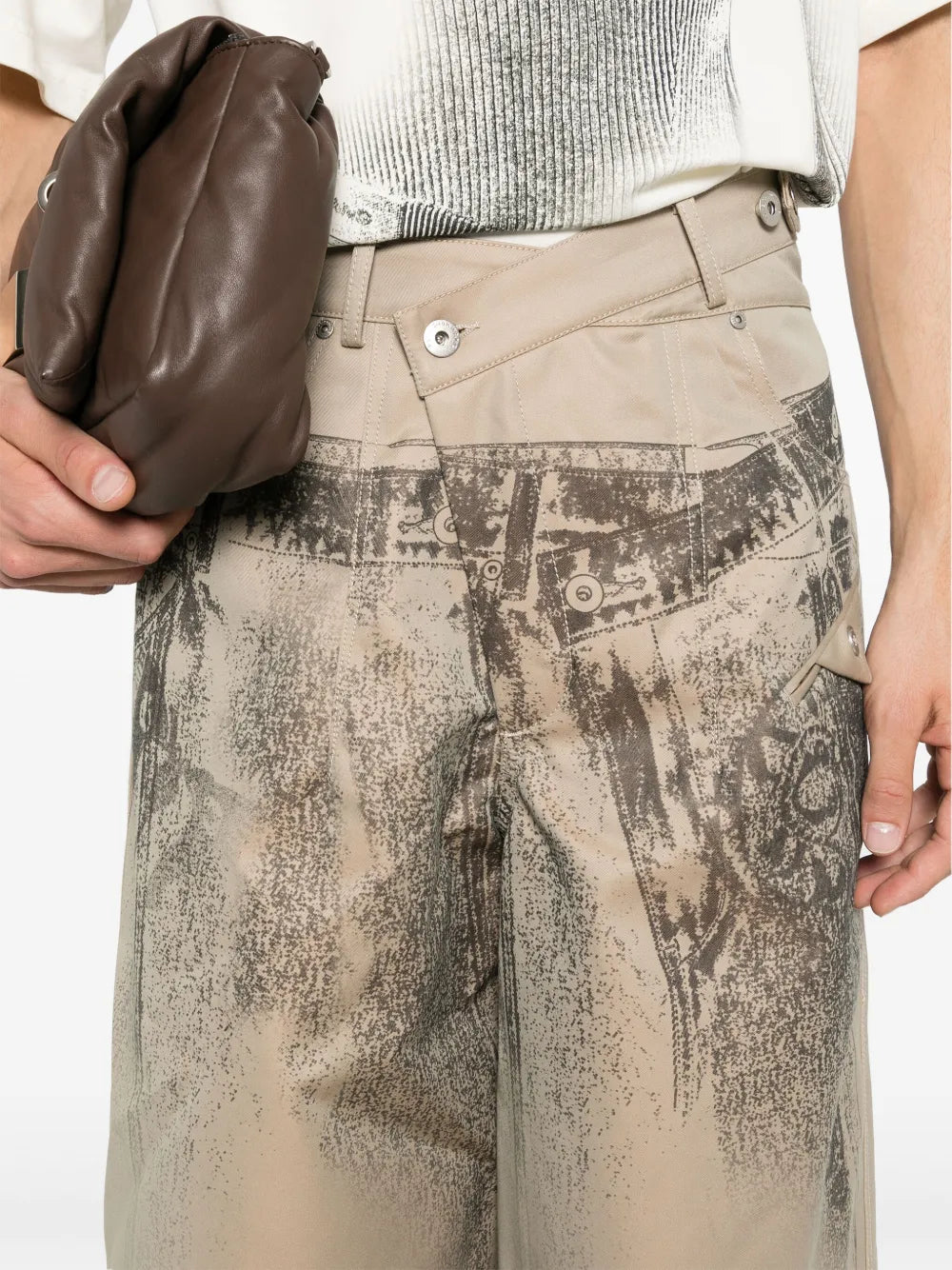 Graphic-Print Trousers