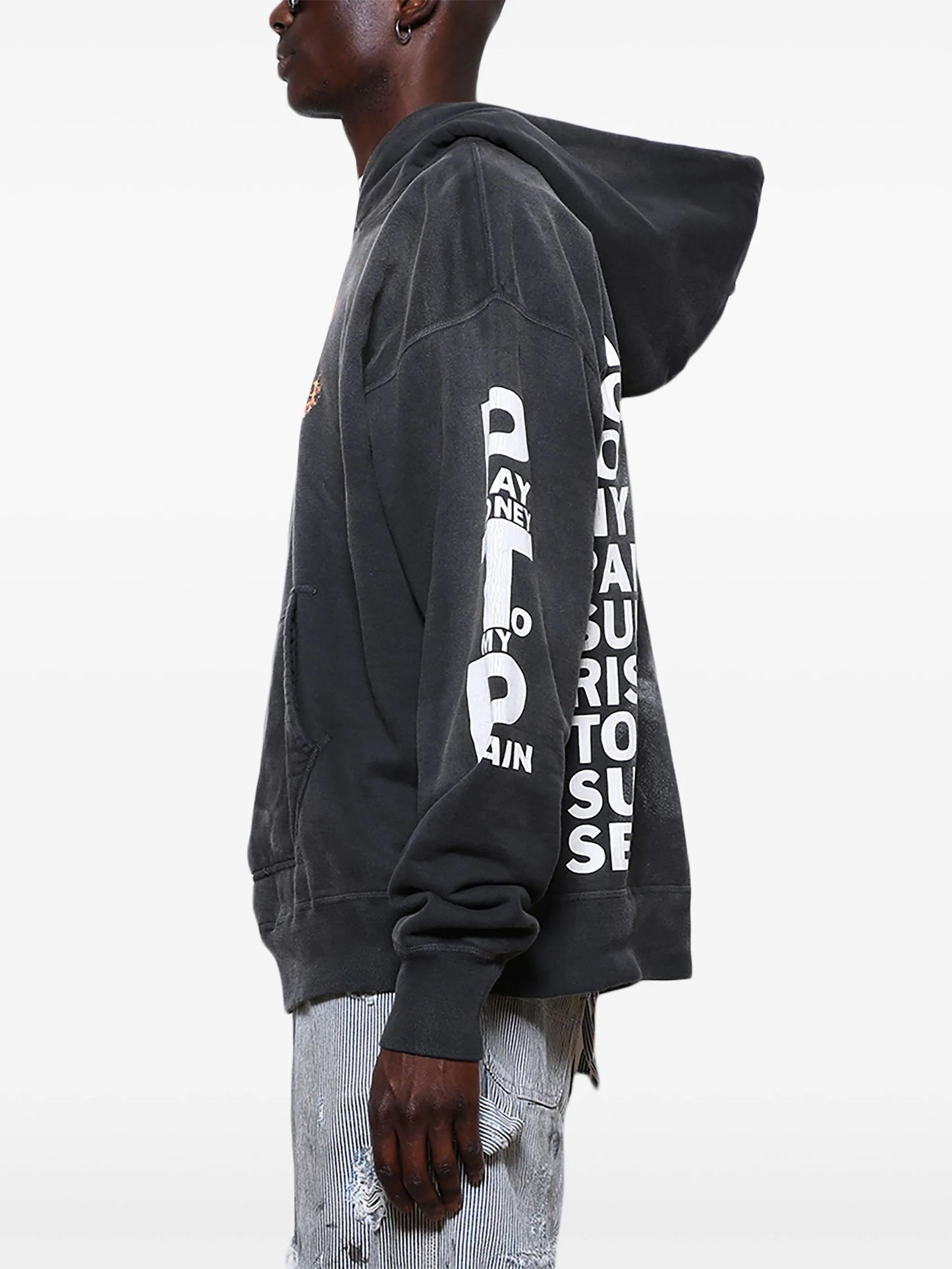 Money Drop-Shoulder Cotton Hoodie