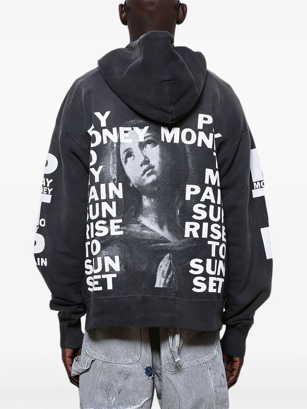 Money Drop-Shoulder Cotton Hoodie