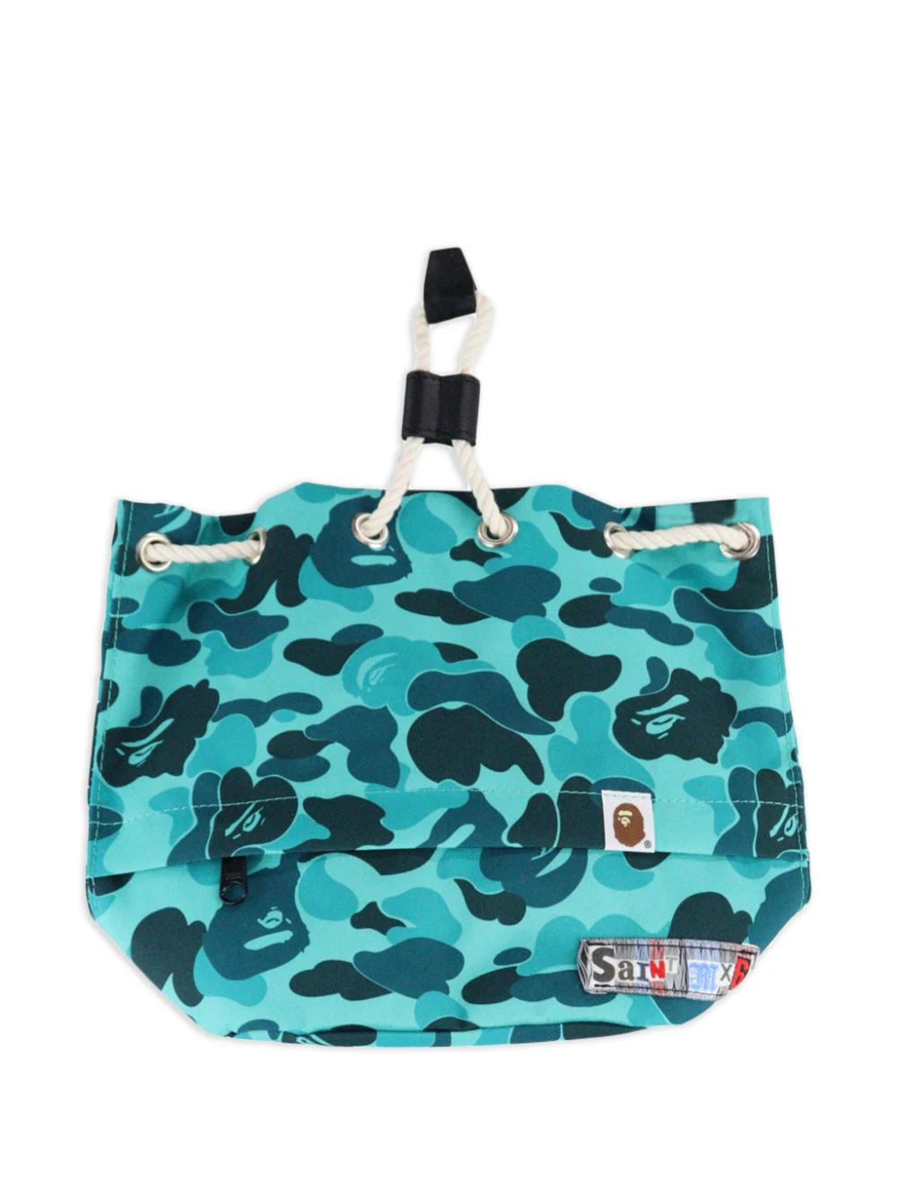 X Bape Camouflage-Print Bucket Bag