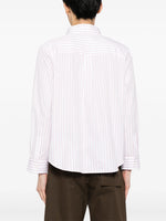 Logo-Embroidered Striped Cotton Shirt
