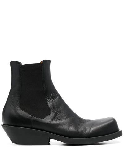 Black Leather Chelsea Boots