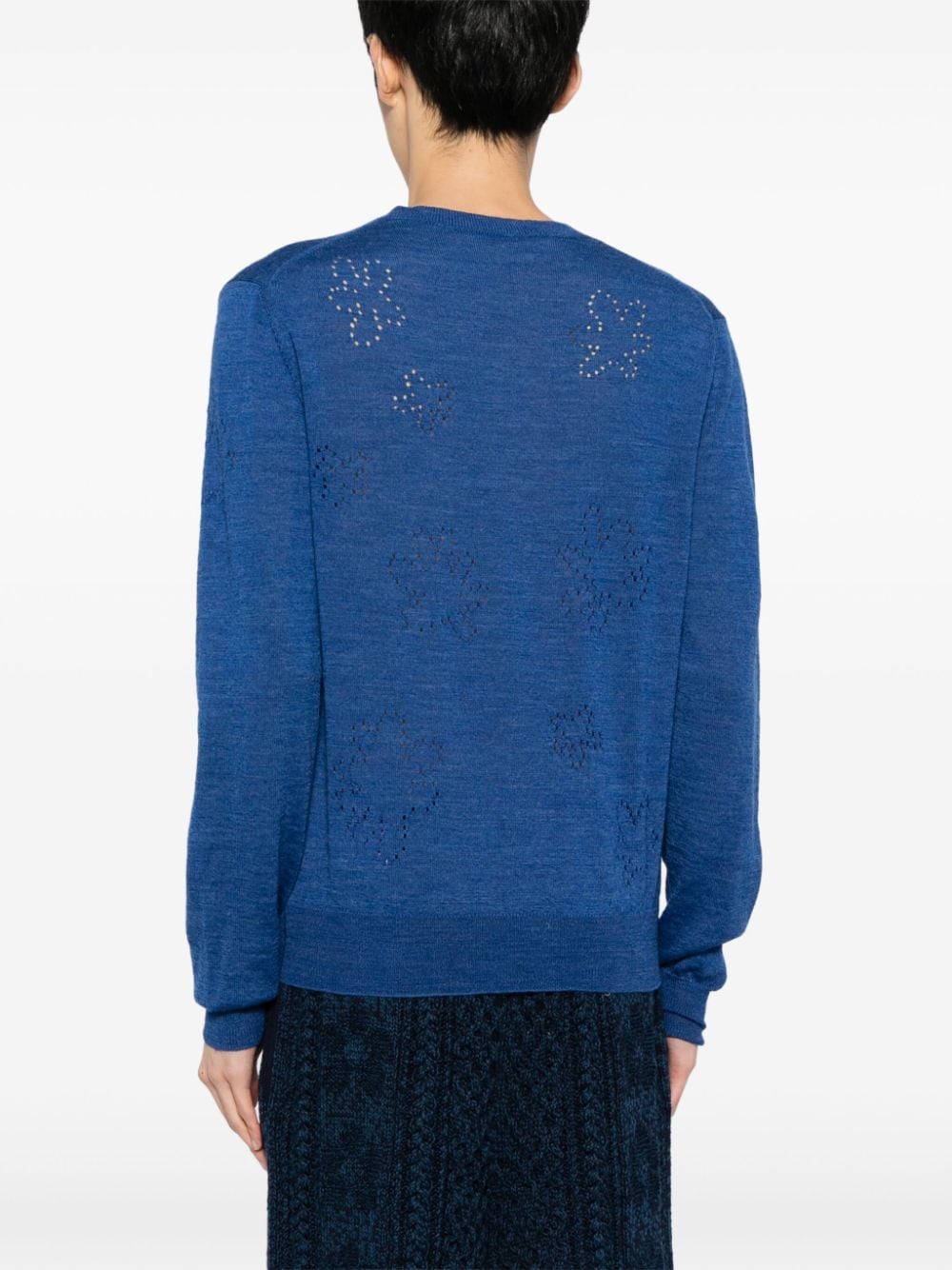 Logo-Embroidered Virgin Wool Jumper