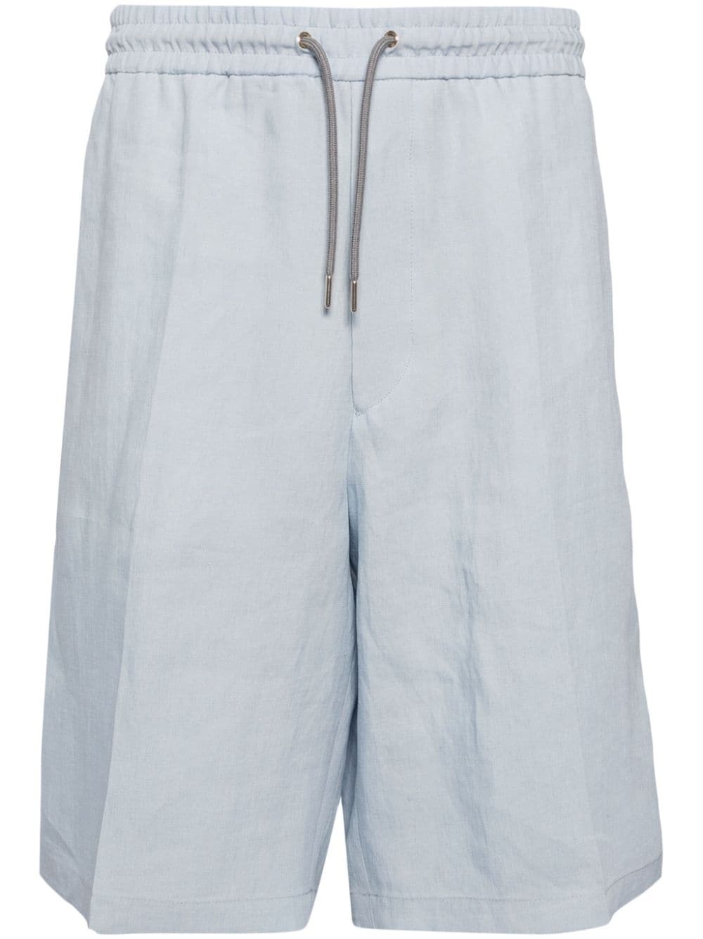 Drawstring-Waist Linen Shorts