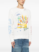 Peace-Print Cotton Jumper