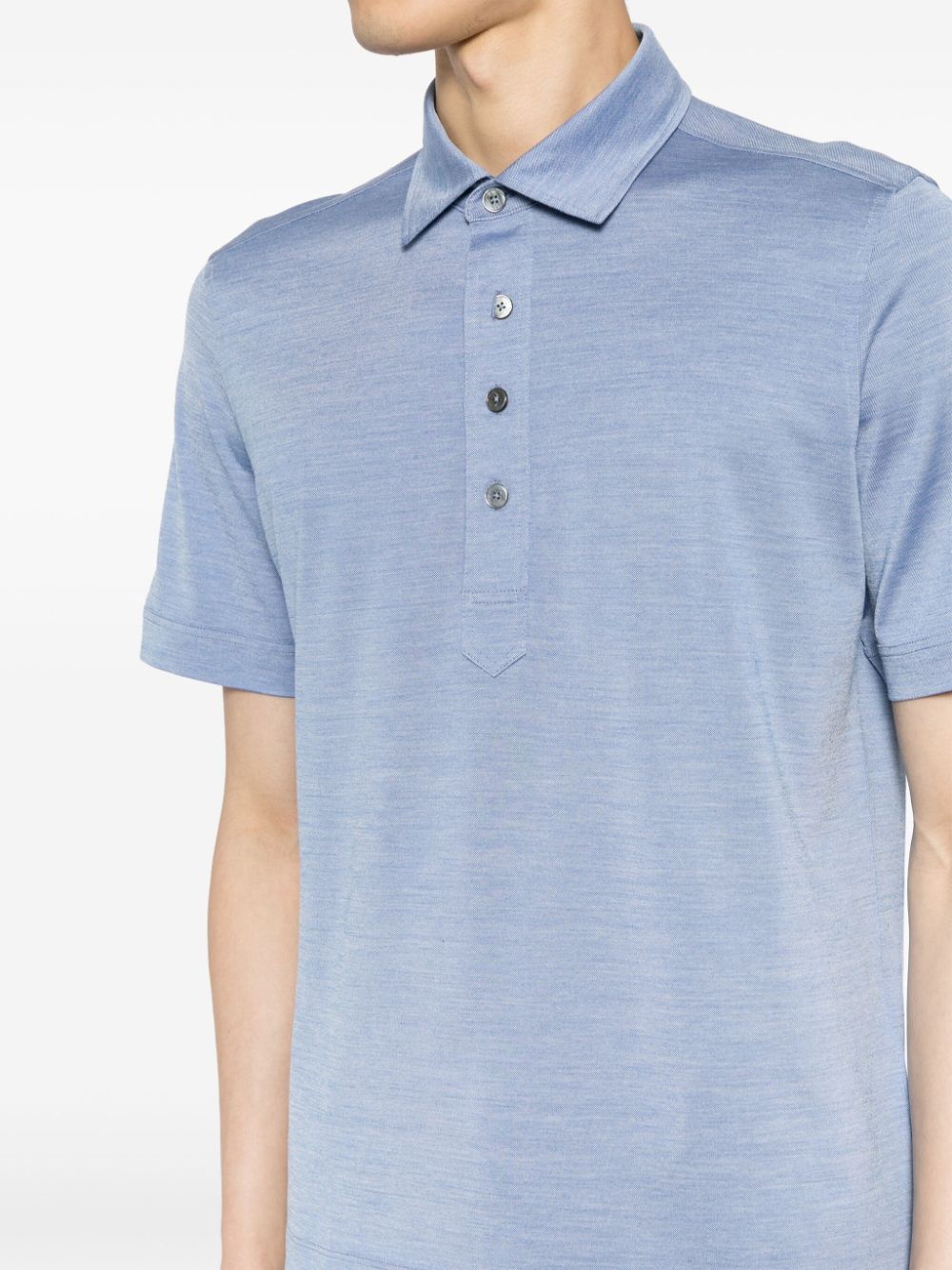 Polo-Collar Cotton-Blend Polo Shirt