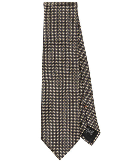 Patterned-Jacquard Silk Tie