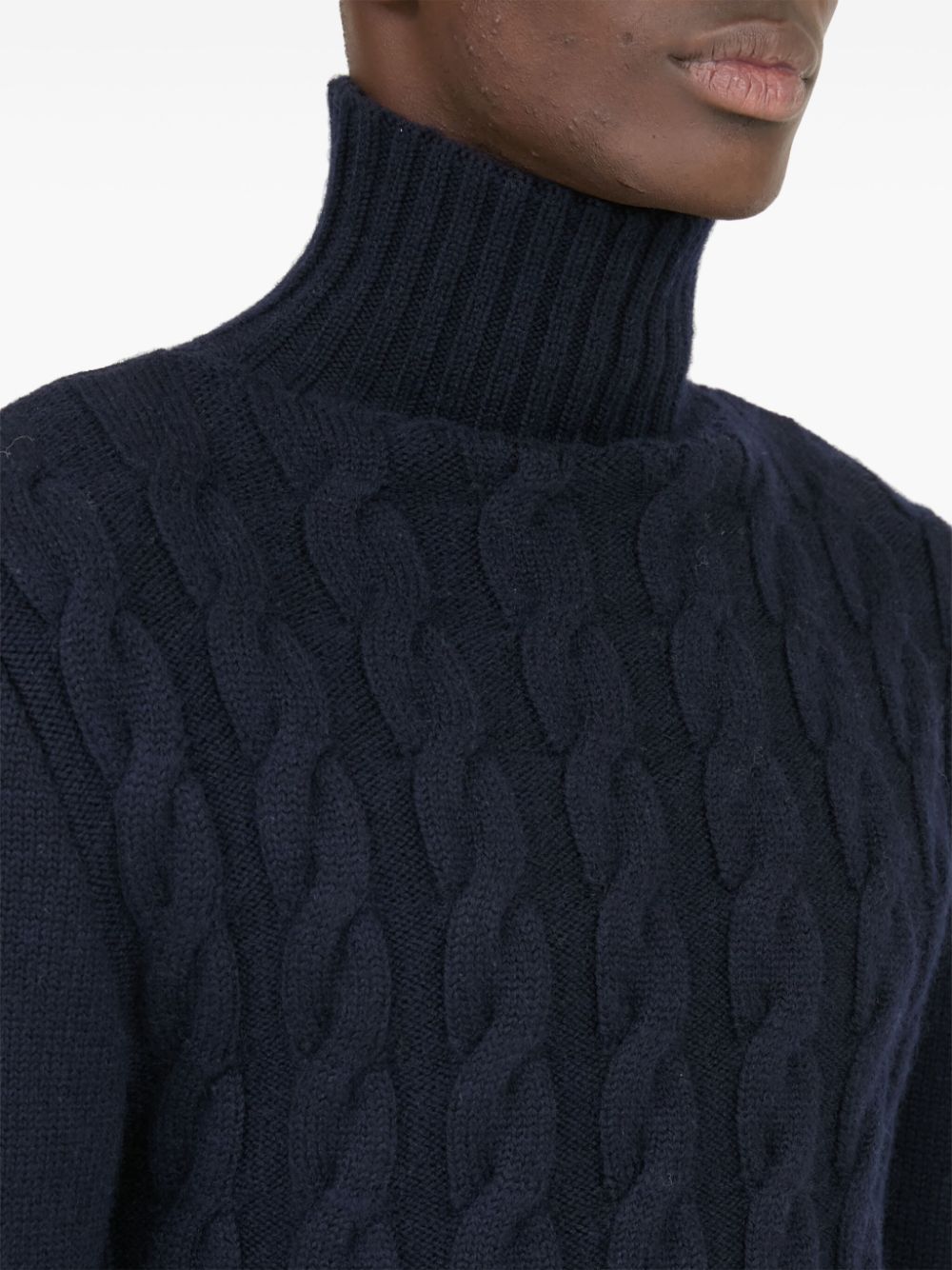 High-Neck Virgin-Wool Sweater