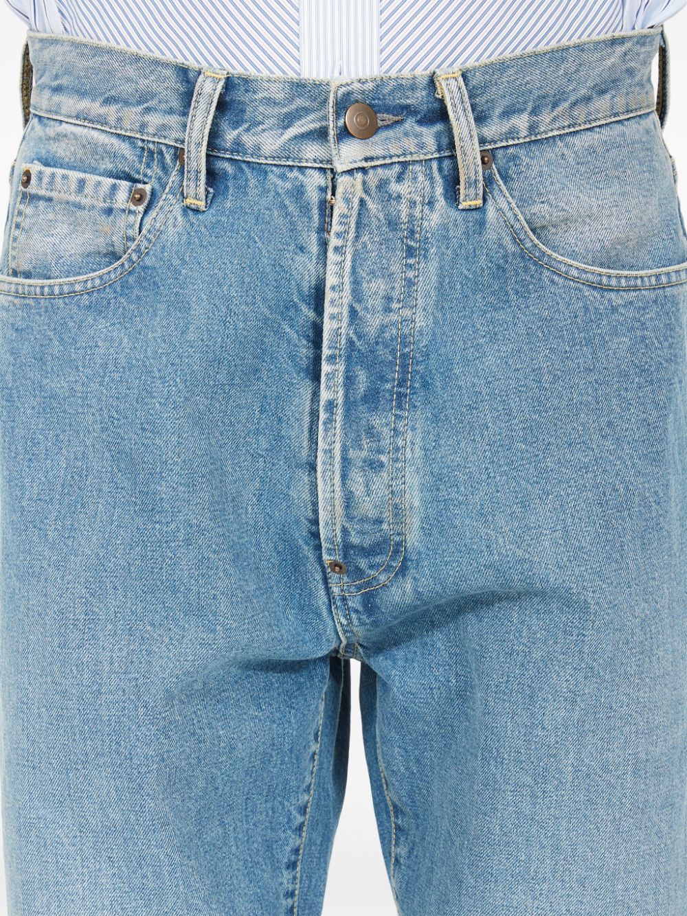 Turn-Up Straight-Leg Jeans