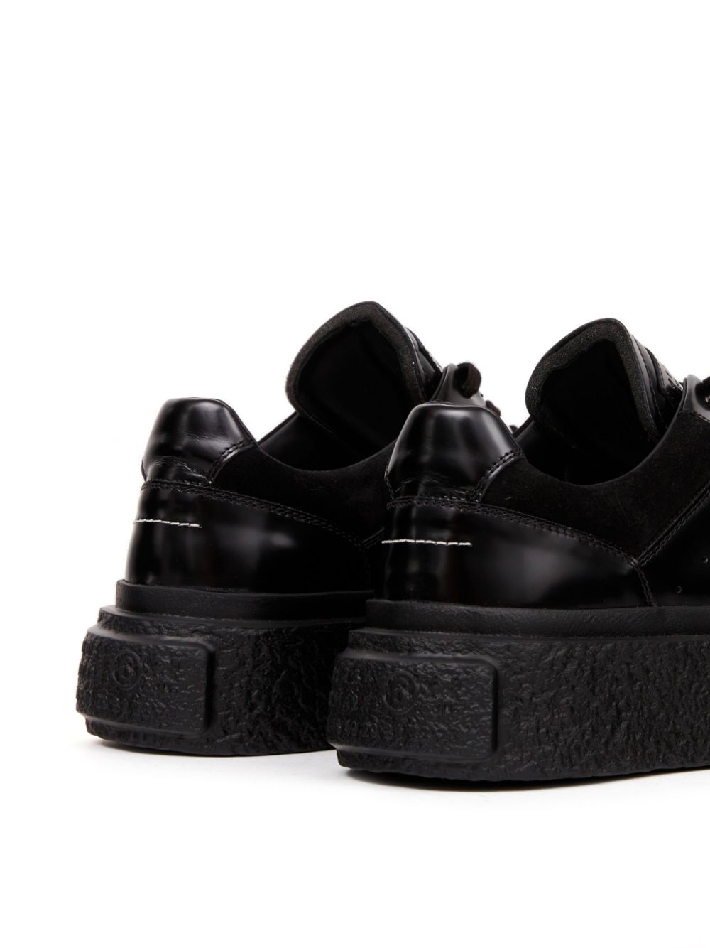 Panelled Patent Leather Sneakers