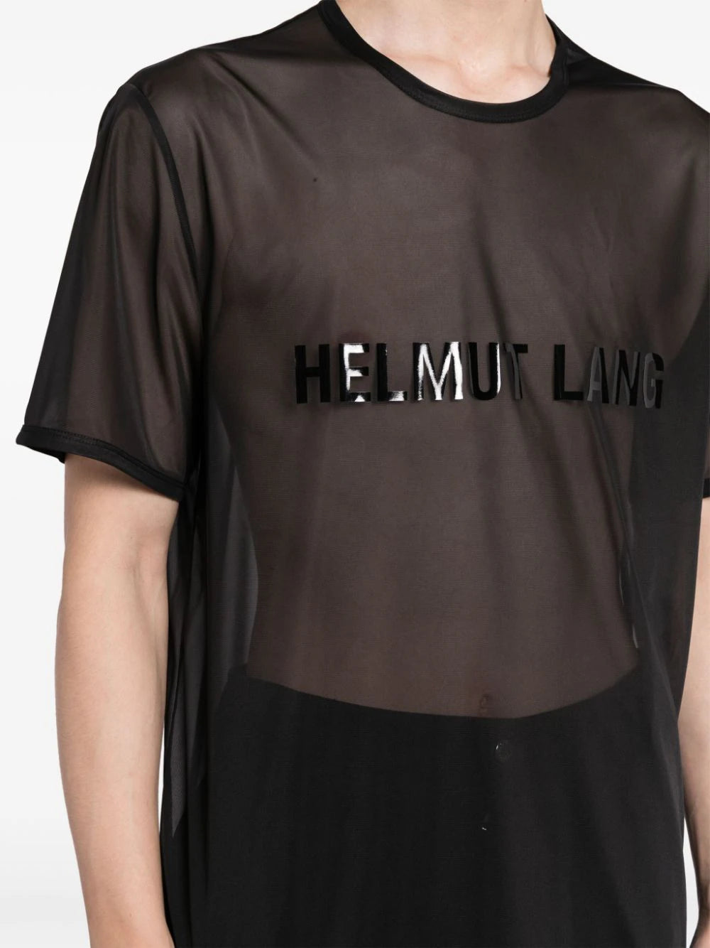 Logo-Print Sheer T-Shirt