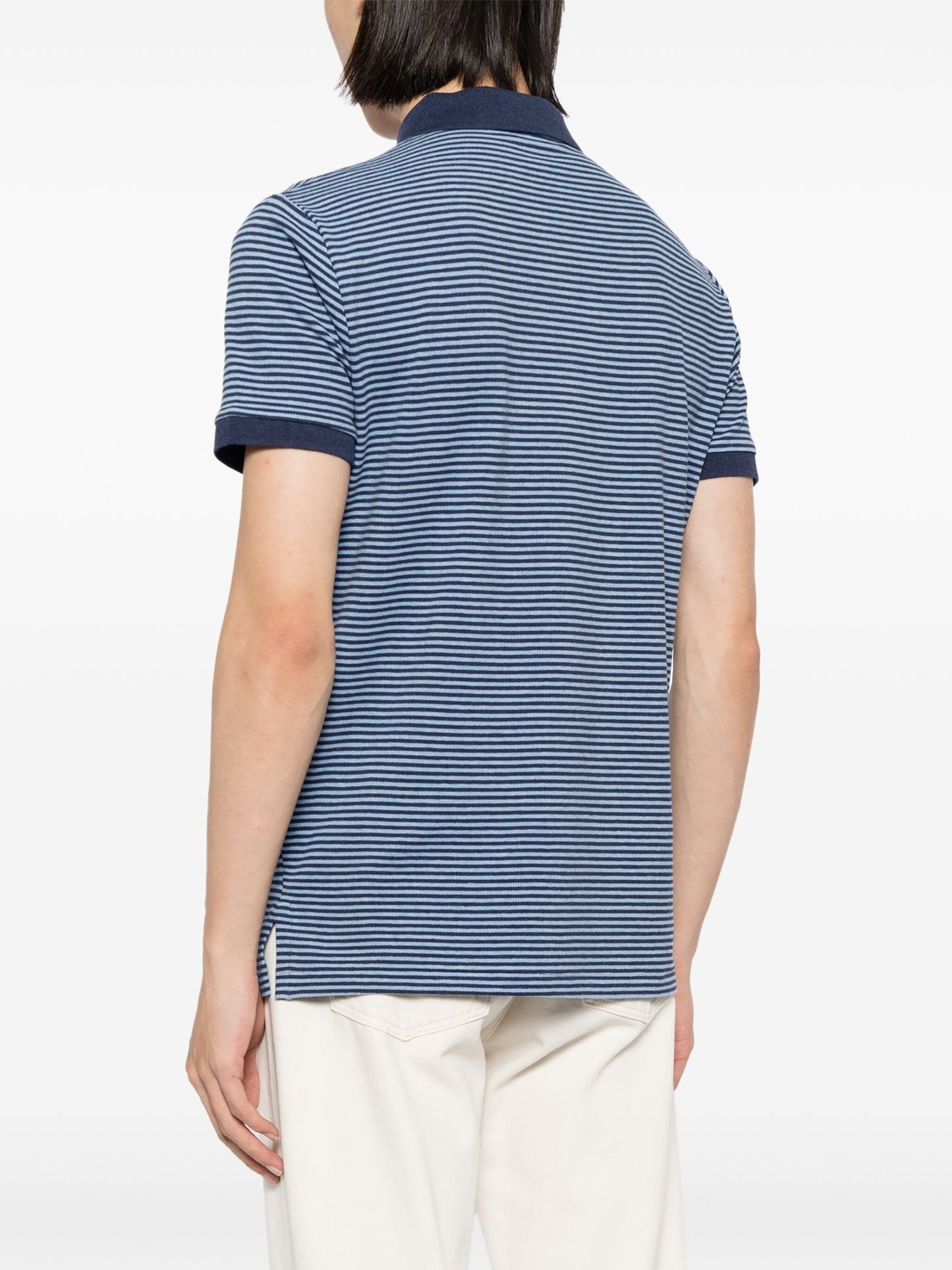 Striped Cotton-Blend Polo