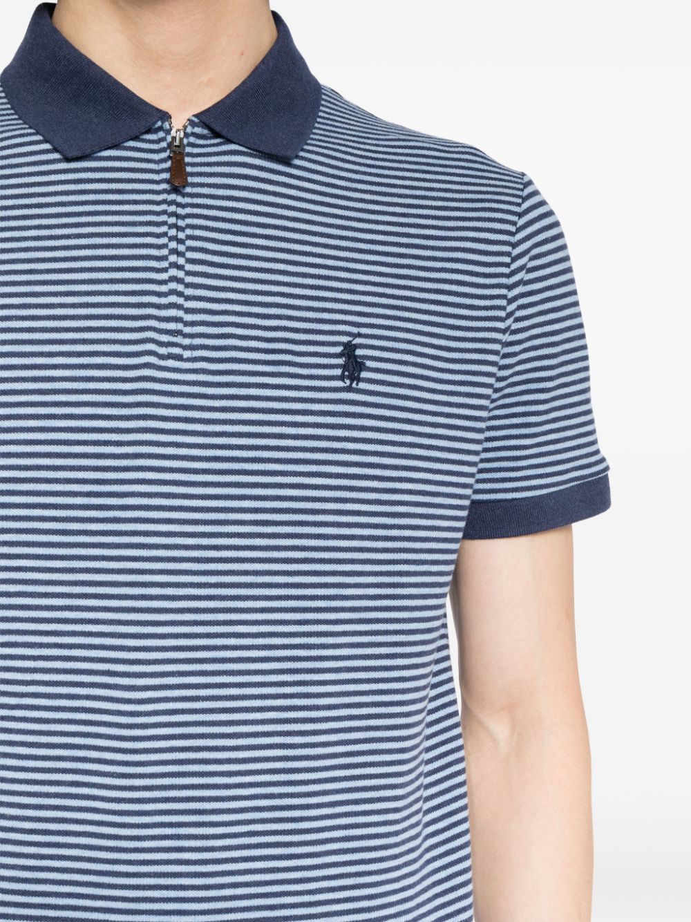 Striped Cotton-Blend Polo