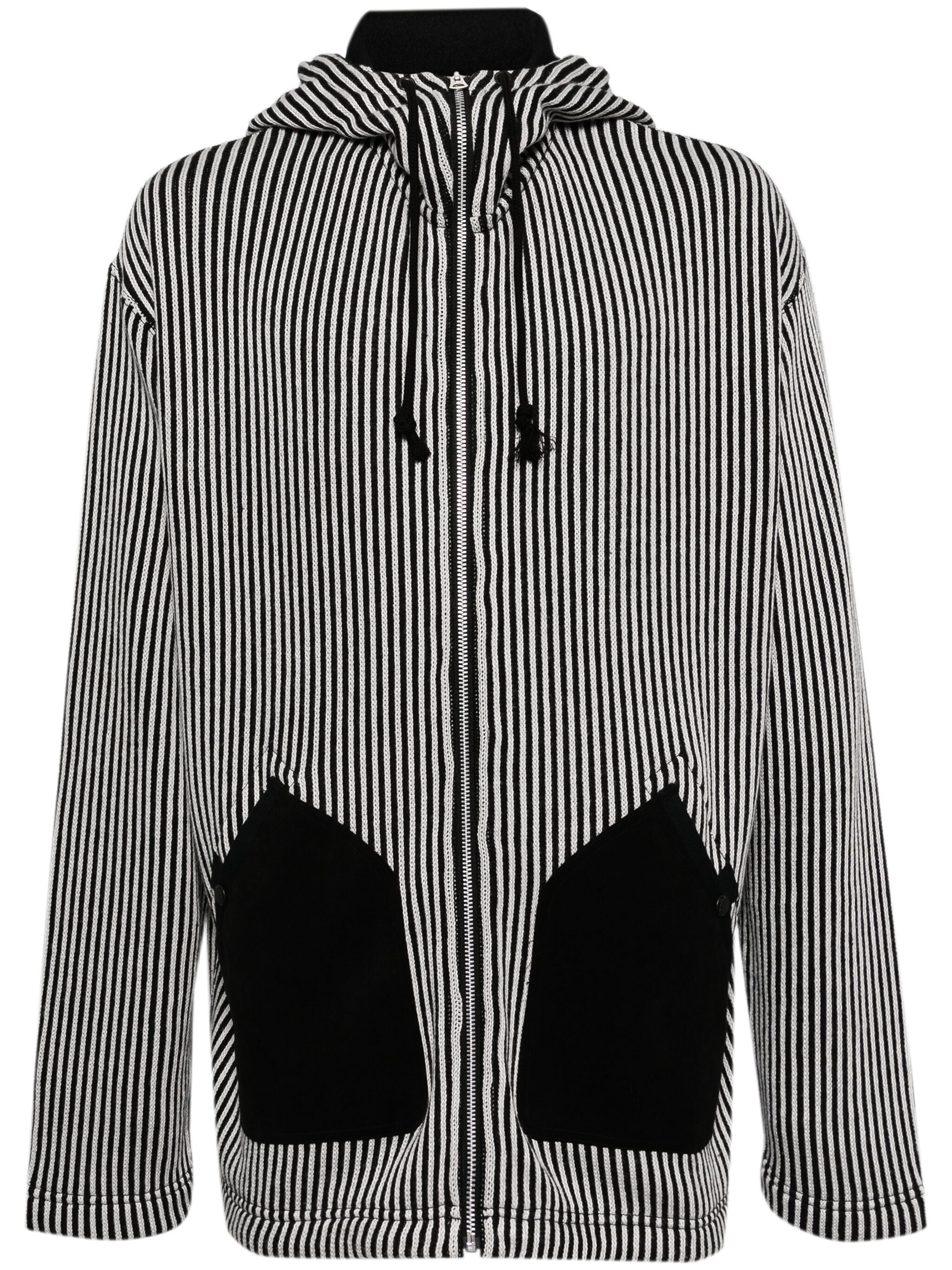 Striped Knitted Hoodie