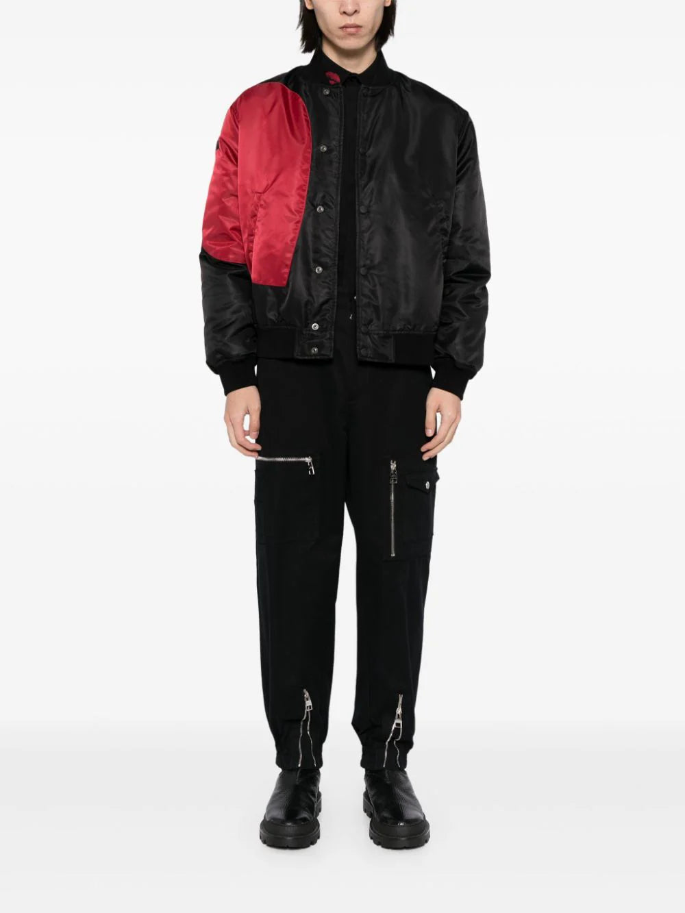 Heart Shape Panel Bomber Jacket