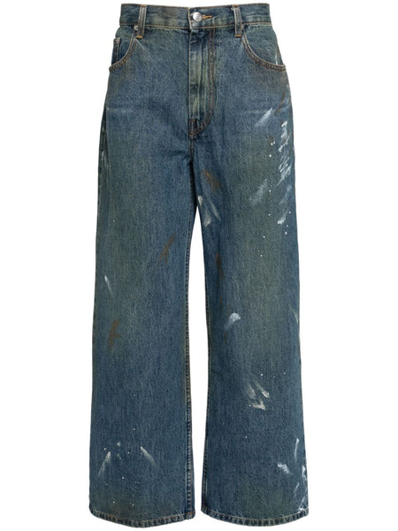 Painted Wide Leg Jeans