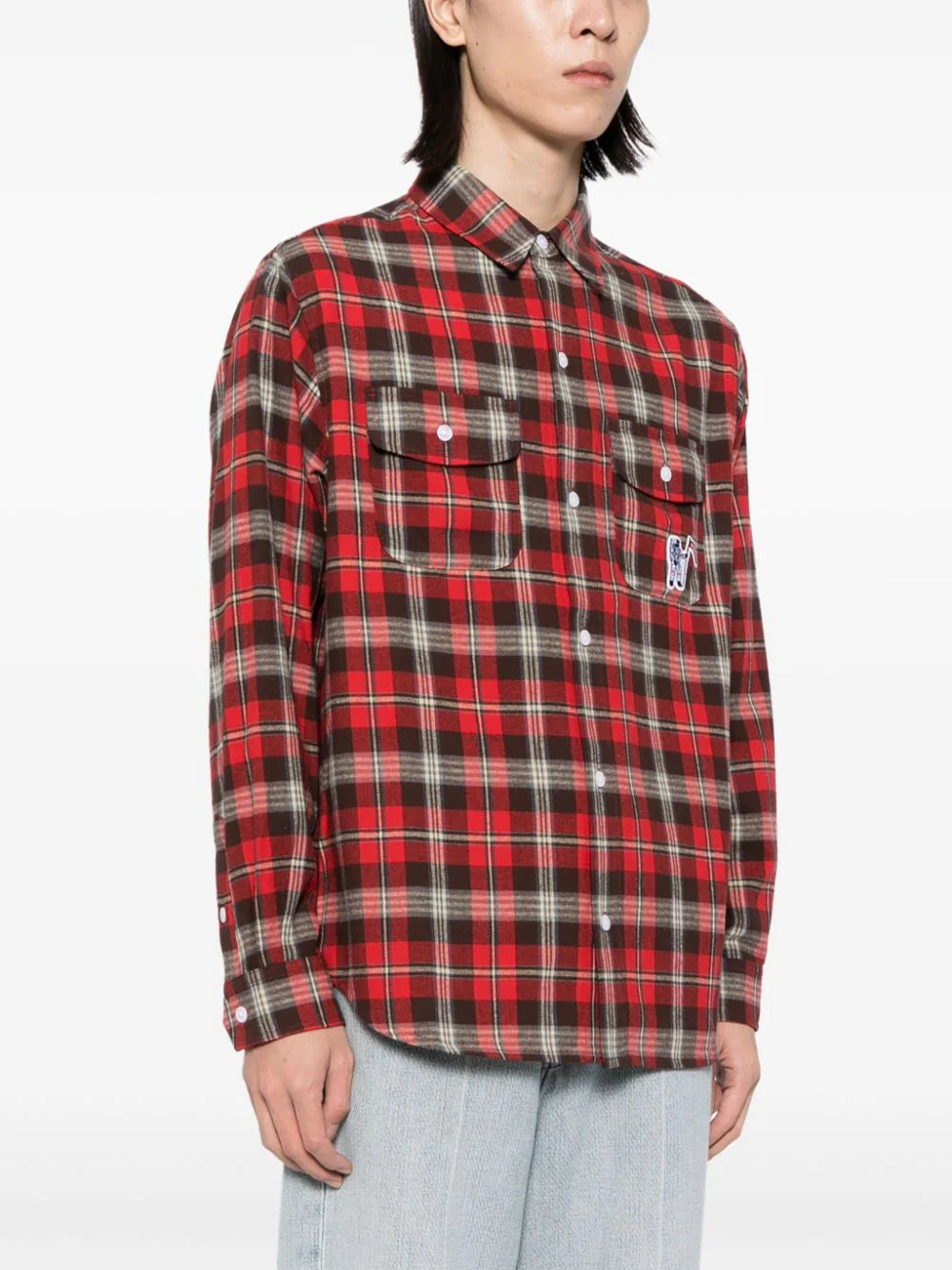 Logo-Print Check Shirt