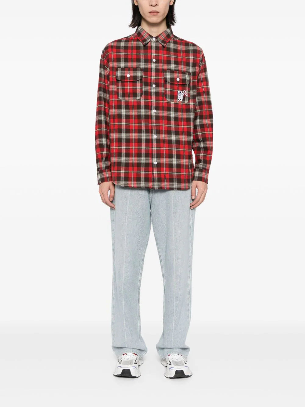 Logo-Print Check Shirt