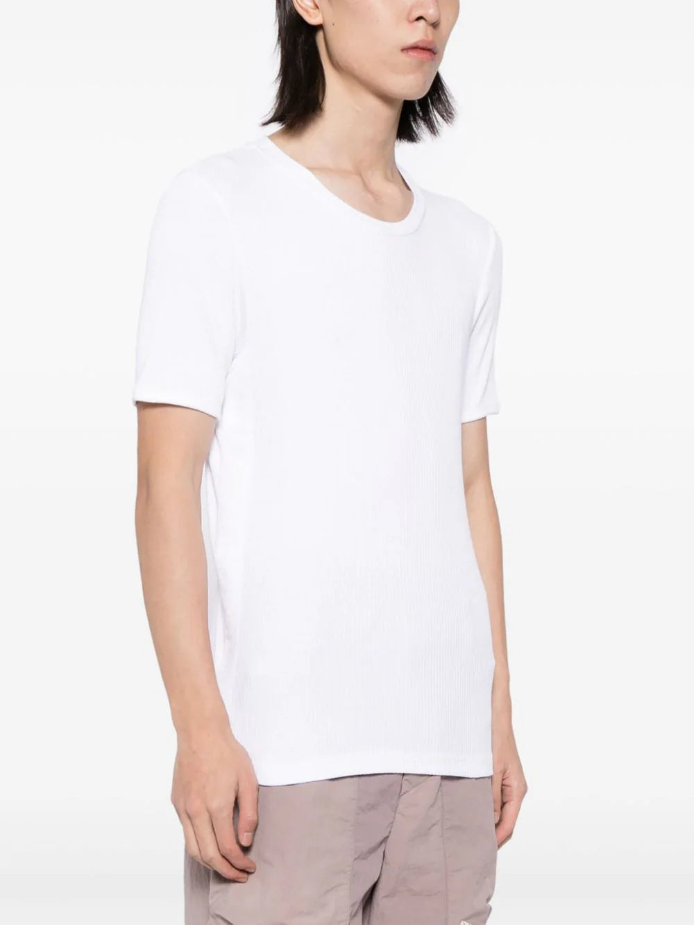 Logo-Tape Ribbed T-Shirt