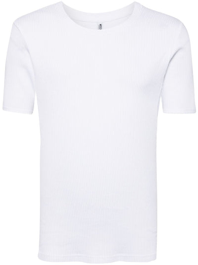 Logo-Tape Ribbed T-Shirt