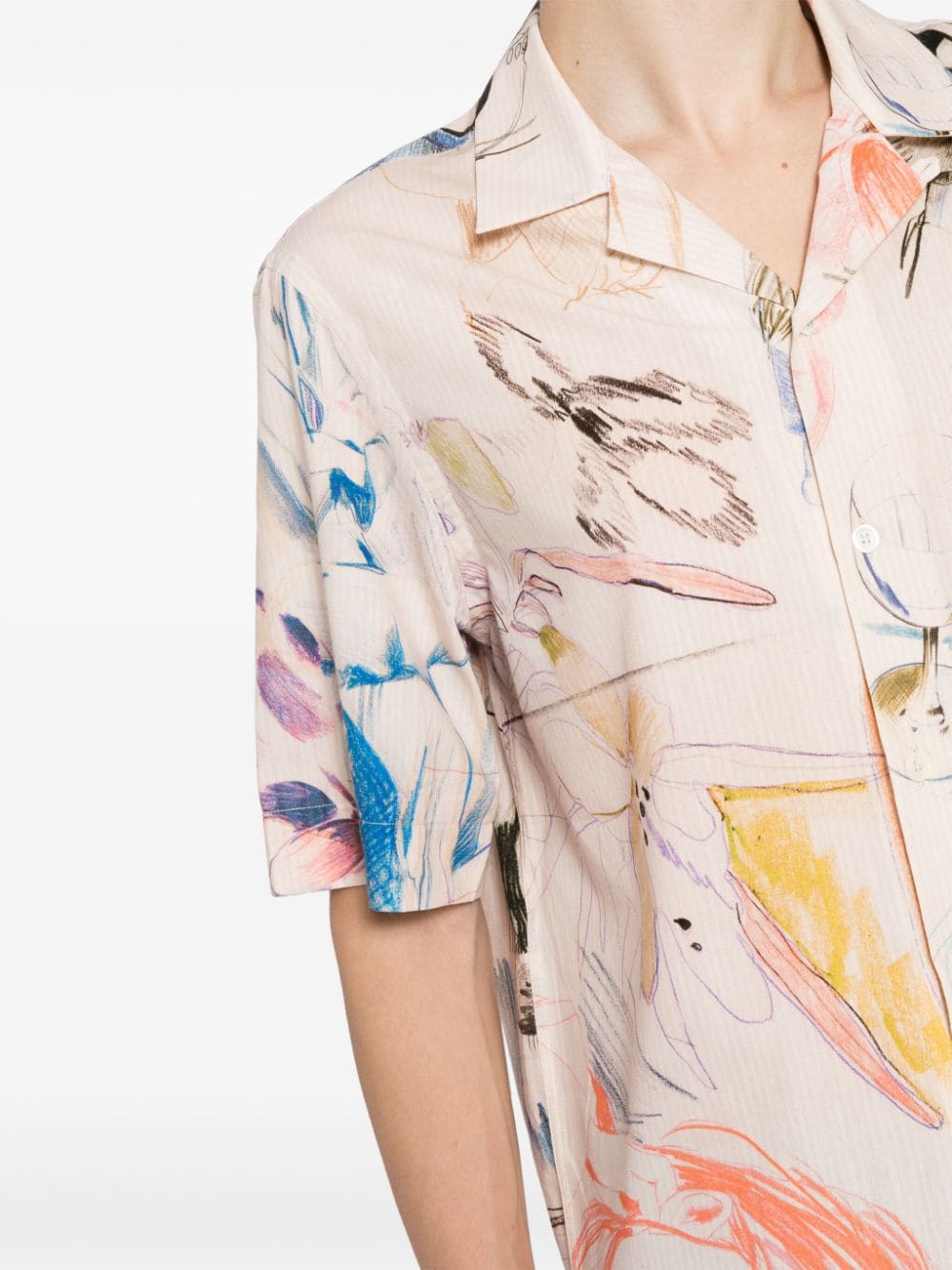 Sketchbook Print Cotton Shirt