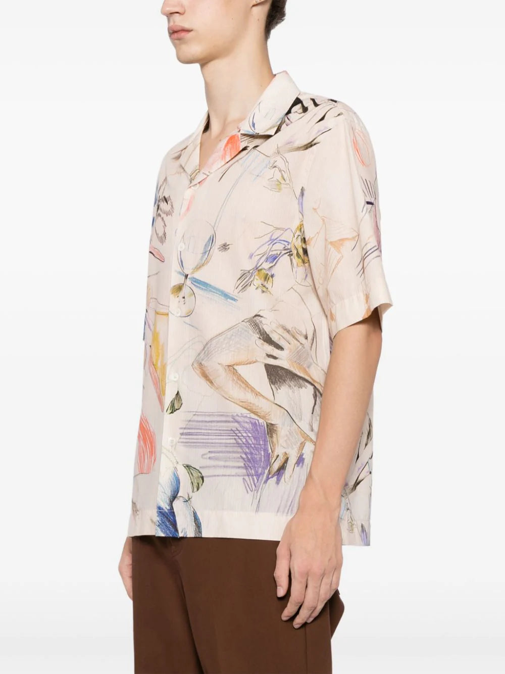 Sketchbook Print Cotton Shirt