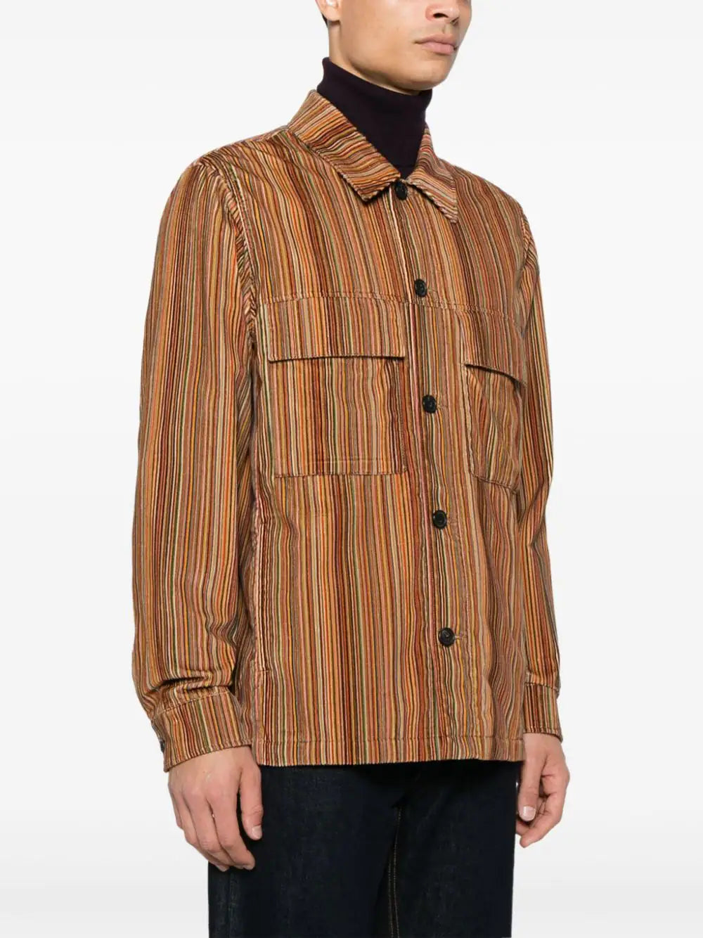 Striped Shirt Jacket