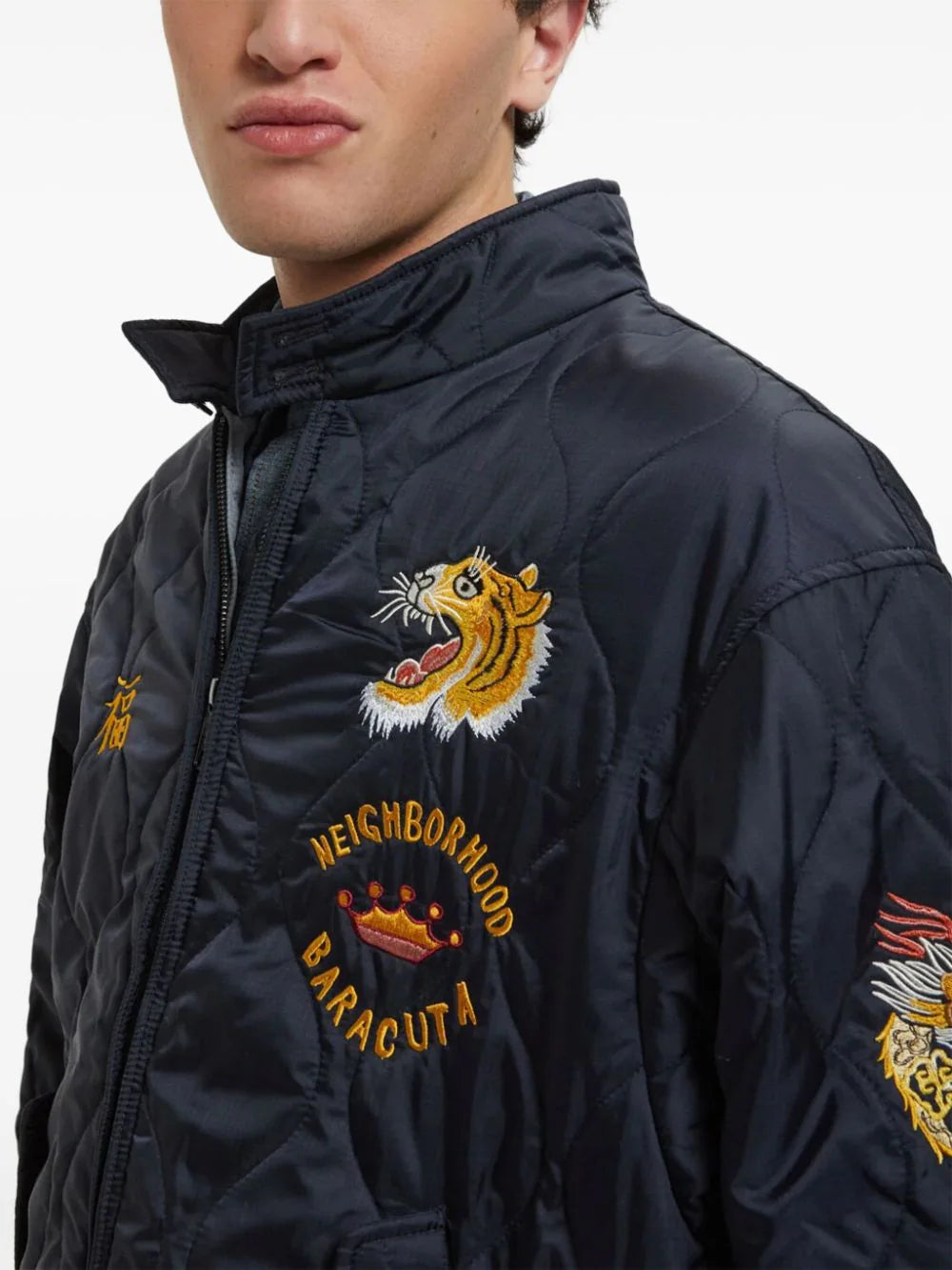 X Baracuta Embroidered Bomber Jacket